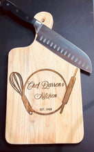 Load image into Gallery viewer, Personalized Cutting Board, Personalized Wedding Gift, House Warming Gift, Engraved Cutting Board, Anniversary Present, Paddle Cutting Board