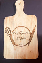 Load image into Gallery viewer, Personalized Cutting Board, Personalized Wedding Gift, House Warming Gift, Engraved Cutting Board, Anniversary Present, Paddle Cutting Board