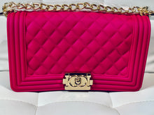 Load image into Gallery viewer, Hot Pink Jelly Purse & Slipper Set