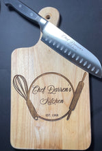 Load image into Gallery viewer, Personalized Cutting Board, Personalized Wedding Gift, House Warming Gift, Engraved Cutting Board, Anniversary Present, Paddle Cutting Board