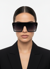 Load image into Gallery viewer, Black Gradient Oversized Fashion Sunglasses
