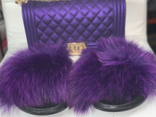 Load image into Gallery viewer, Purple Jelly Purse &amp; Slipper Set
